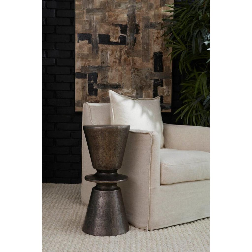 Cyan Design 11667 Clepsydra Act Table Lamp in Textured Nickel Finish - Modern Desk Lamp for Home Office, Living Room, and Bedroom Lighting