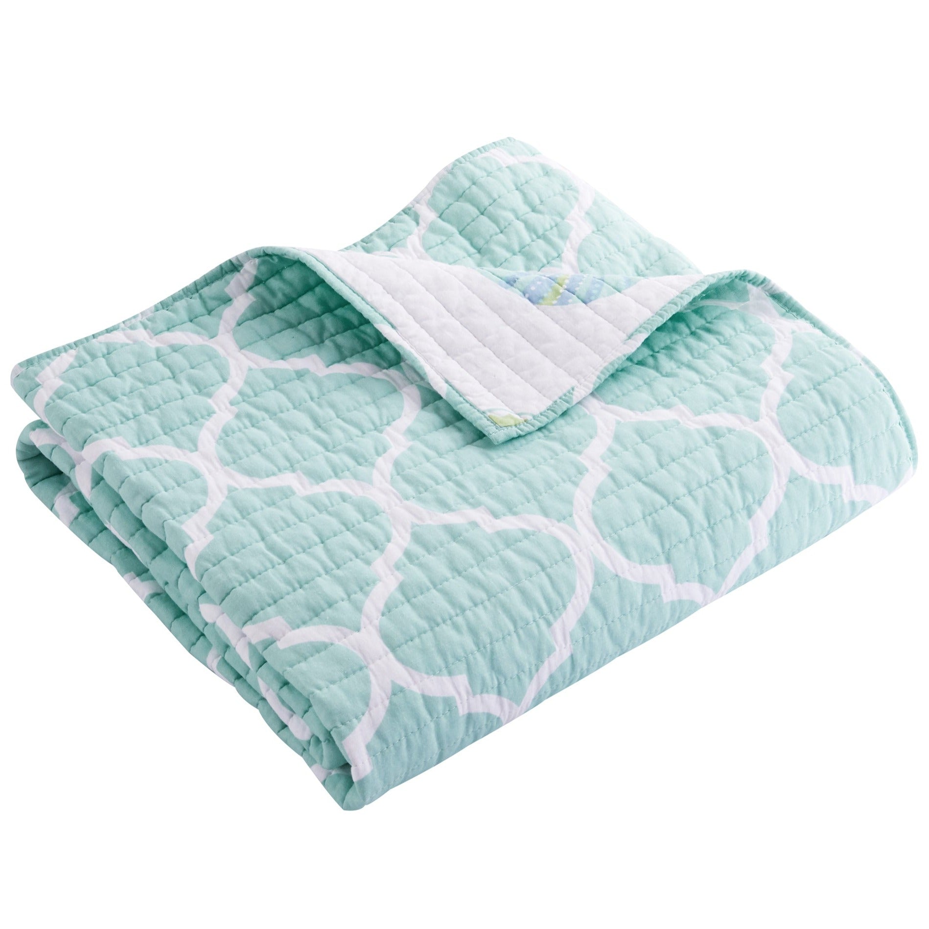 Del Rey Quilted Throw Blanket - Soft & Cozy Lightweight Bedspread for Couch, Sofa, Bed - Perfect for Living Room, Bedroom, Office & Travel Use
