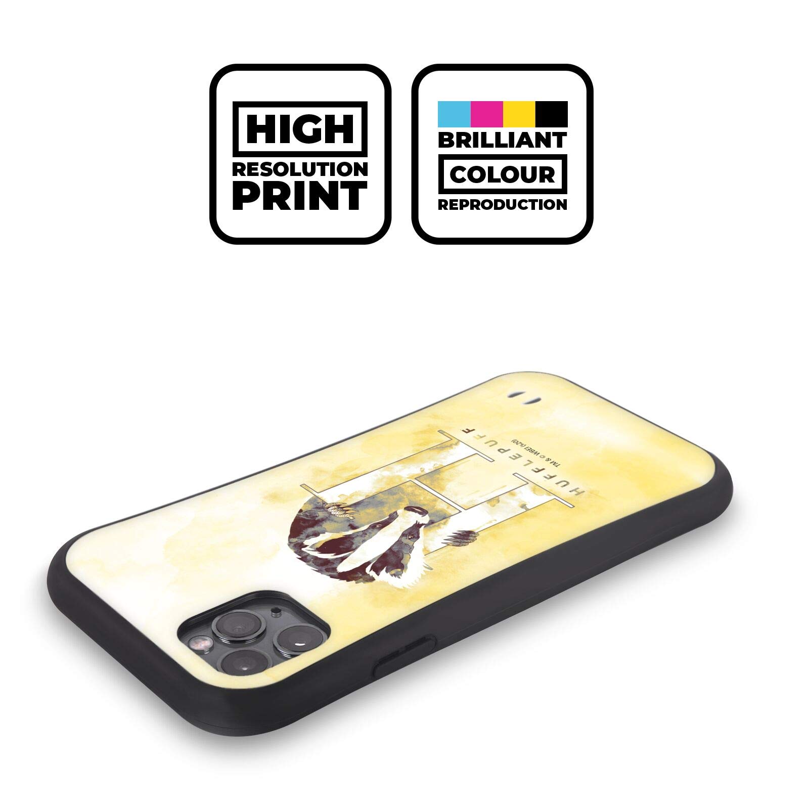Head Case Designs Officially Licensed Harry Potter Hufflepuff Deathly Hallows iPhone Case for iPhone 7/8/SE 2020 & 2022 - Durable Protection for School, Work & Travel
