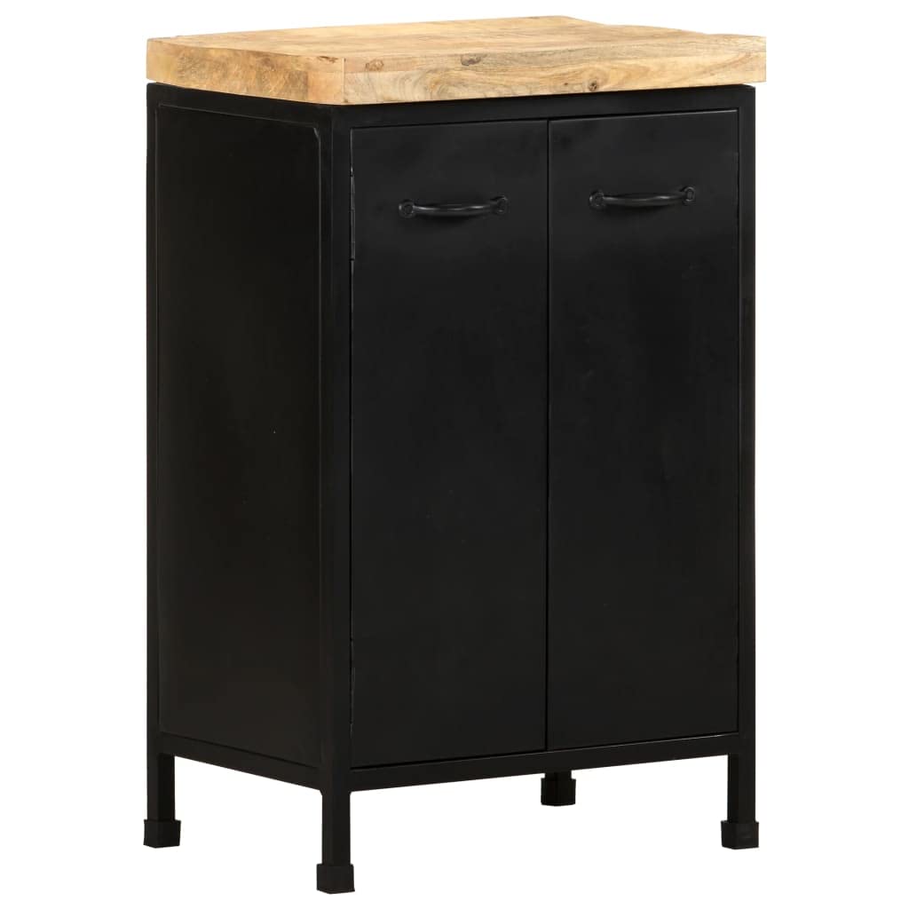 Stylish 18.5x13.8x29.9 Inch Rough Mango Wood Floor Cabinet - Multi-Purpose Storage Locker for Living Room, Kitchen, Bathroom & Hallway - Perfect as Entryway Organizer, TV Stand Sideboard or Decorative Storage Solution