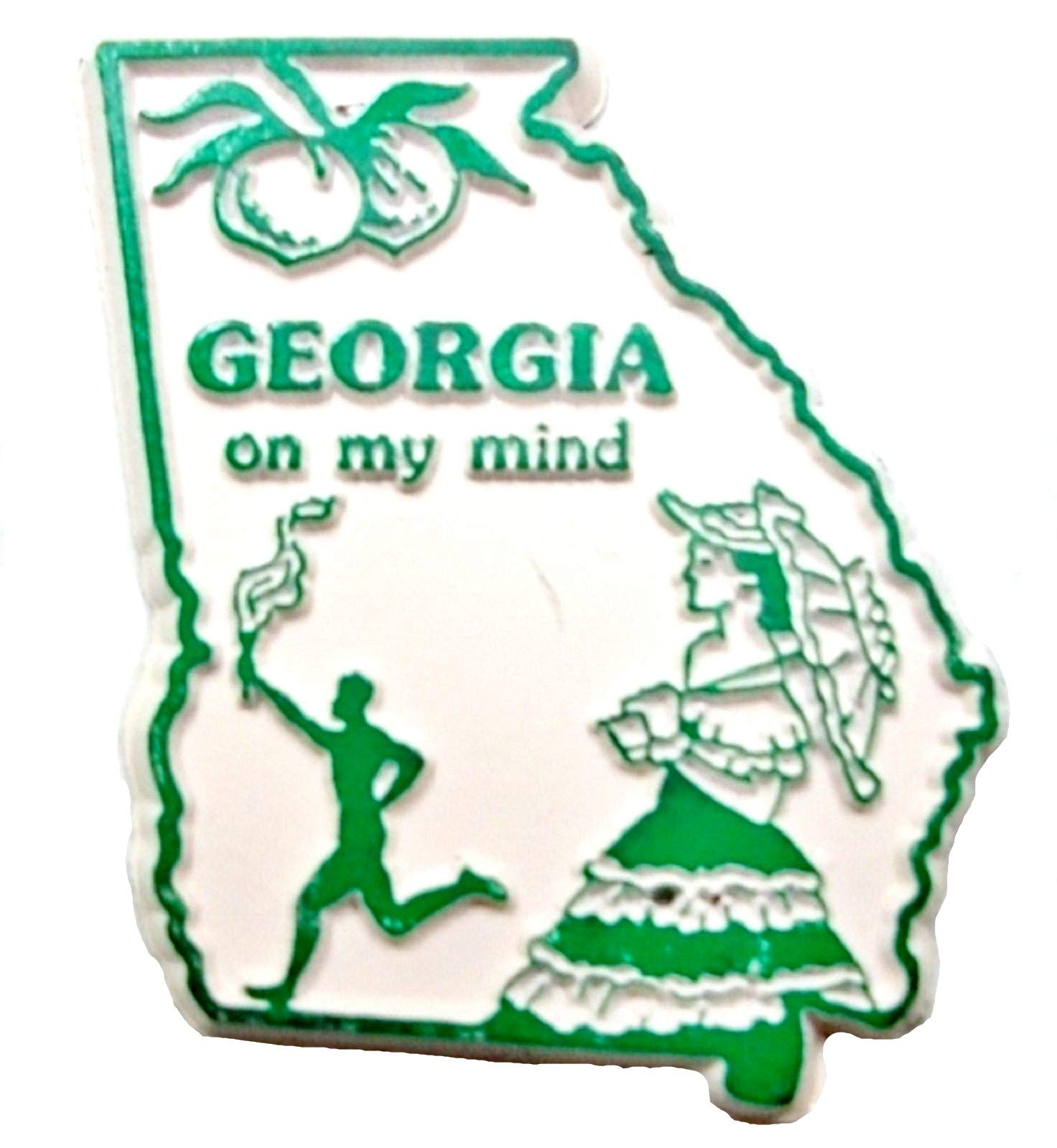 Vintage Georgia On My Mind USA Souvenir Fridge Magnet - Perfect for Refrigerators, Lockers & Travel Memories | Collectible State-Themed Gift