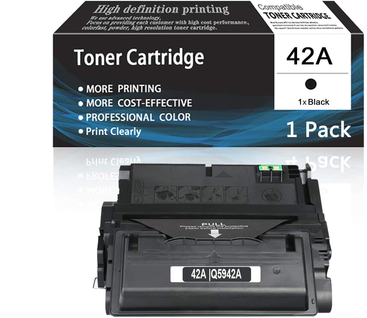 HP 42A Black Toner Cartridge (Q5942A) - 1-Pack Compatible with HP M4345xm, M4345xs, M4345x, M4345, 4350 & 4300 Series Printers | High-Yield Replacement Toner | Perfect for Office Documents, Home Printing & Business Reports | Fast Shipping by AcToner