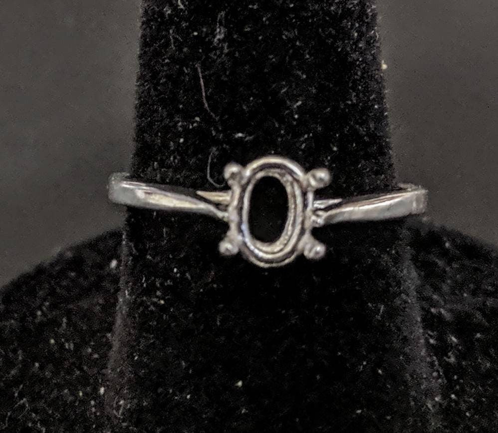 Sterling Silver or 14k Gold 7x5mm 20x15mm Oval Four Prong Ring Setting - Size 6, 7, 8 (163498/143498) - Perfect for Engagement Rings, Wedding Bands & Jewelry Making