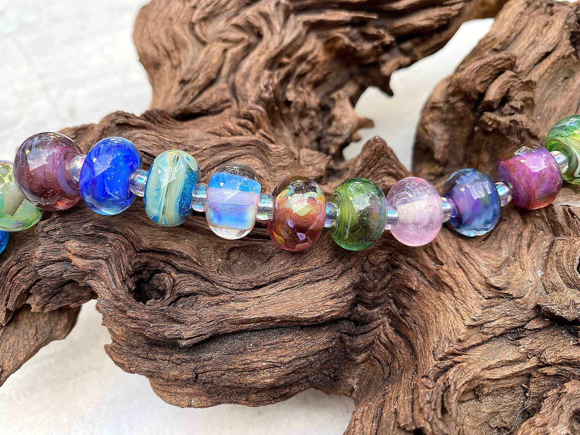 18 Colorful Mixed Orphan Lampwork Glass Beads Set - Handmade SRA Beads for Jewelry Making, Bracelets & Necklace Designs - Perfect for DIY Craft Projects and Gift Giving