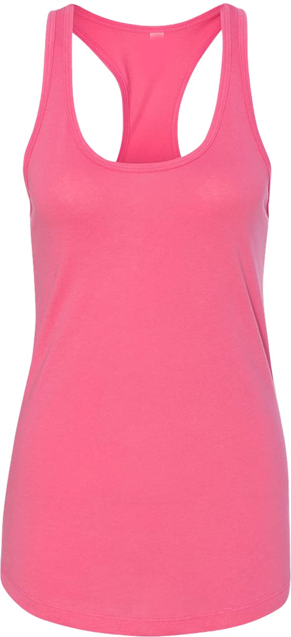 Next Level Apparel Women's Racerback Tank Top - Soft Breathable Workout Shirt for Yoga, Gym & Running (Hot Pink)