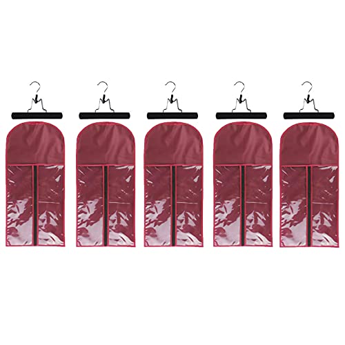 Wine red Wig Bags+Black Hangers