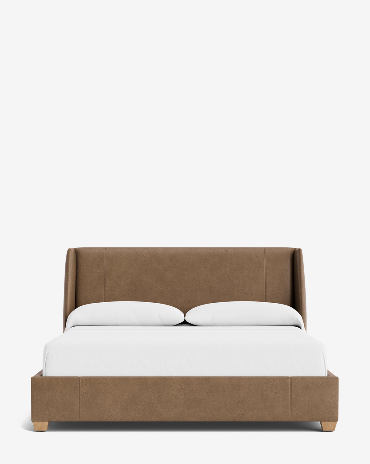 Walt Bed Low Headboard - Modern Minimalist Bed Frame for Small Spaces - Perfect for Apartments, Dorms & Guest Rooms