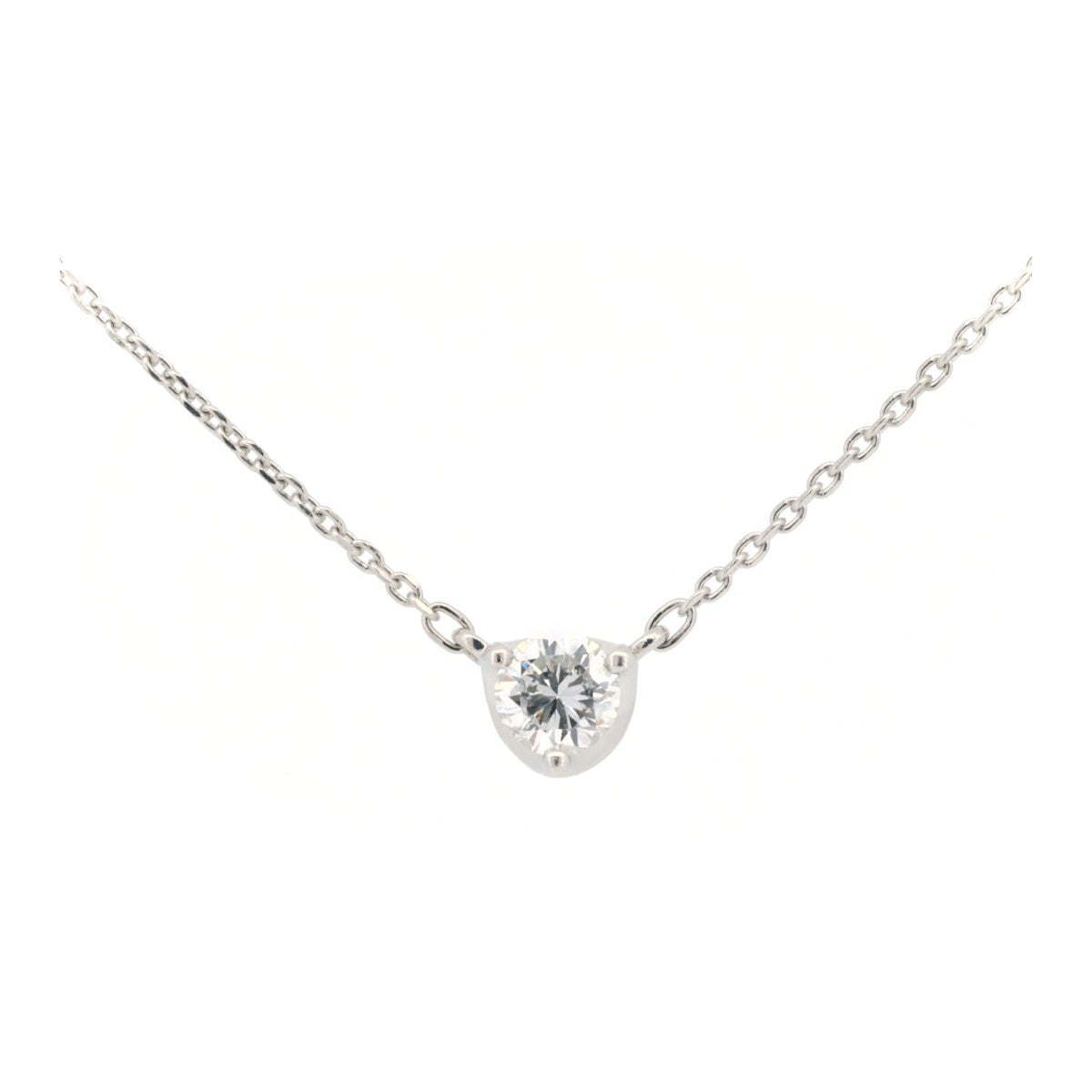 4°C Diamond Necklace PT850 Platinum 0.176ct - Elegant Pendant for Women, Perfect for Anniversary, Wedding & Special Occasions