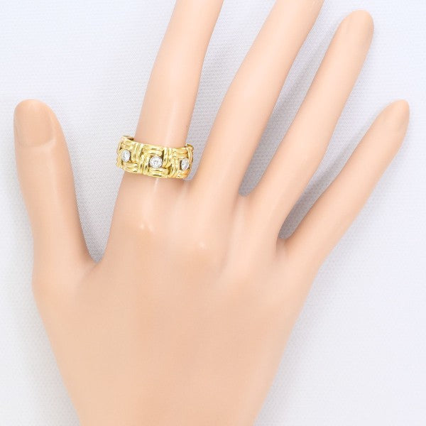 18K Yellow Gold & White Gold Diamond Ring for Women - Elegant Wedding, Engagement & Anniversary Jewelry Gift