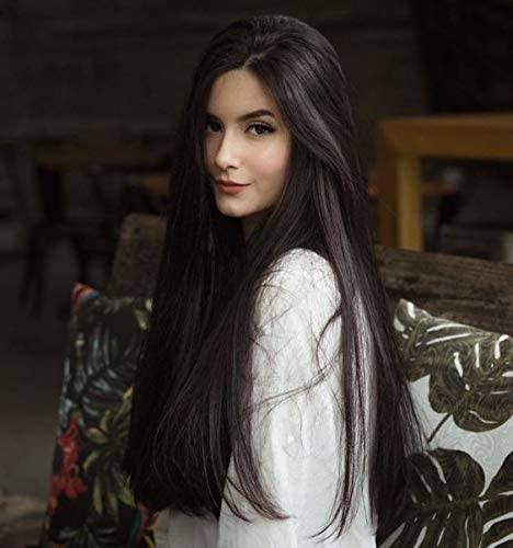 LTZ 24 Inch Synthetic Natural Brown Long Hair Extensions for Women & Girls | Heat-Resistant, Tangle-Free Straight Clip-In Hairpieces with Scrunchies & Ponytail Accessories - Perfect for Everyday Styling, Parties & Special Occasions