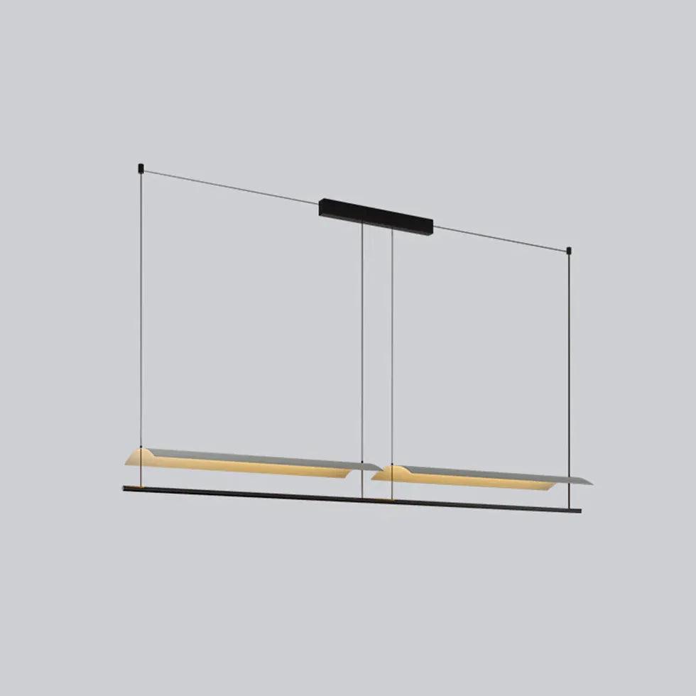 Modern Minimalist Linear Pendant Light for Office - Sleek Hanging LED Fixture with Adjustable Height, Perfect for Conference Rooms, Desks & Workspaces