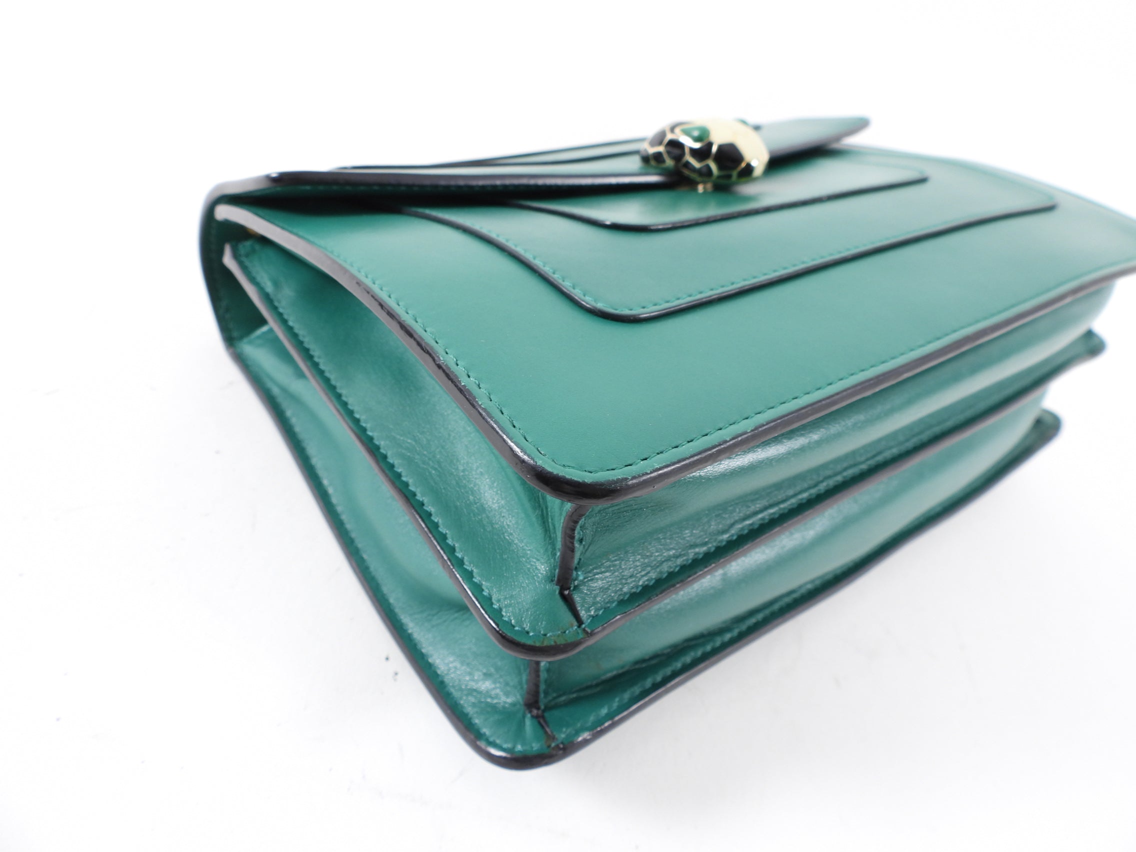 Bvlgari Serpenti Forever Green Medium Flap Crossbody Bag - Luxury Designer Handbag for Women, Perfect for Evening Parties & Date Nights