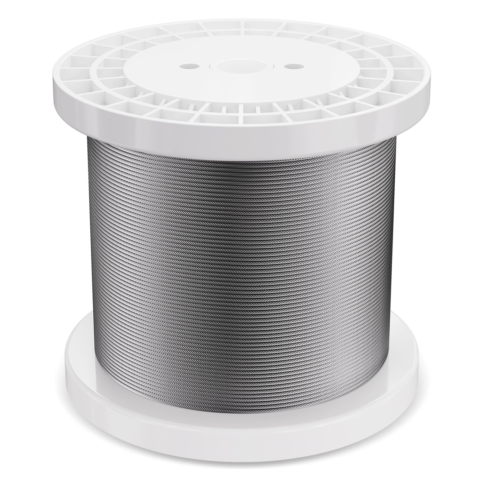 VEVOR 1/8 Inch 7x7 Strand Stainless Steel 316 Cable Railing Kit - 1000 FT Marine Grade Aircraft Cable with Cutter & Gloves, 1600 lbs Breaking Strength - Perfect for Outdoor Handrails, Stair Railings, Decking, Fences & Marine Applications