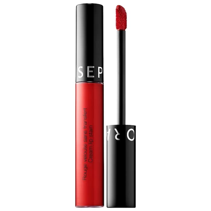 SEPHORA COLLECTION Cream Lip Stain Liquid Lipstick - 0.169 oz/5 mL, Matte Electric Red (Color 95 Electric Ruby) | Long-Lasting, Smudge-Proof Lip Color for Parties, Date Nights & Special Occasions