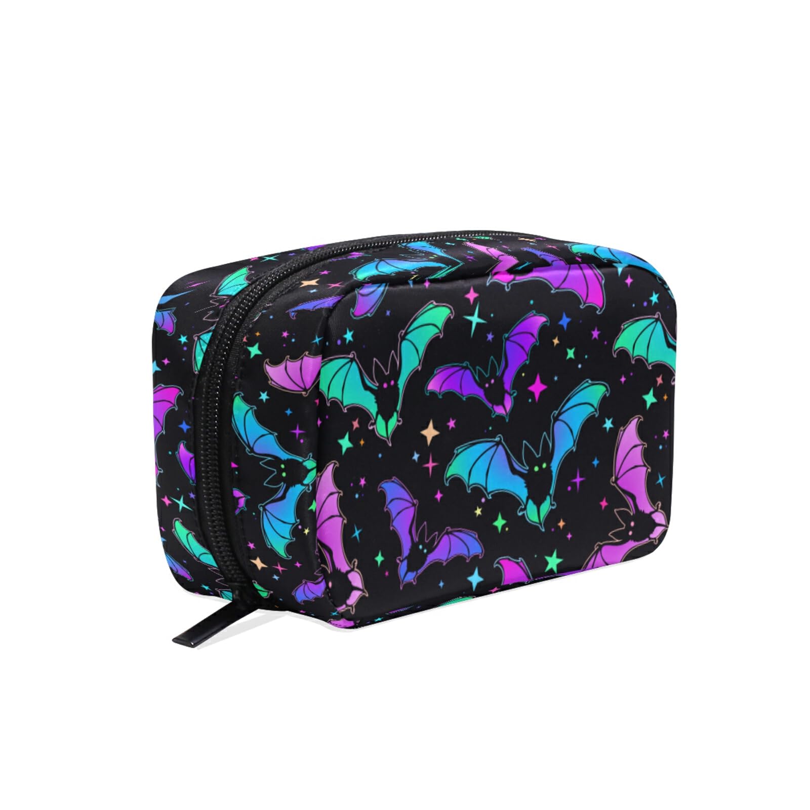 Luminous Bat Makeup Bag for Women - Travel & Halloween Organizer