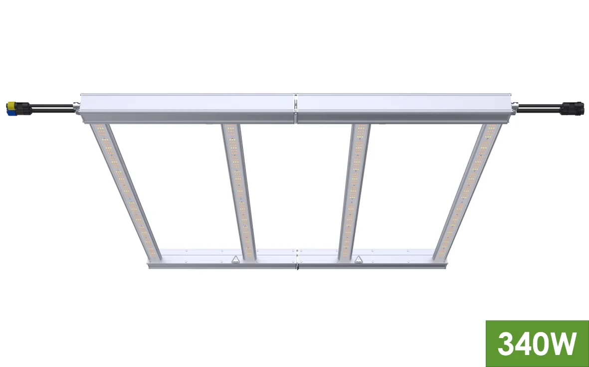 TotalGrow Mult HI 4 Bar 340W Hinged LED Grow Light for Indoor Plants - Full Spectrum Plant Growing Lamp for Hydroponics, Greenhouse & Home Gardening
