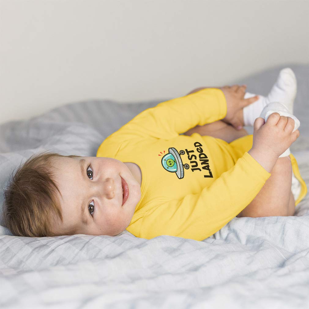 Funny Baby Long Sleeve Bodysuit - Cotton Newborn Clothes for Boys & Girls | Cute Humorous White Infant Onesie for Playtime & Photo Shoots