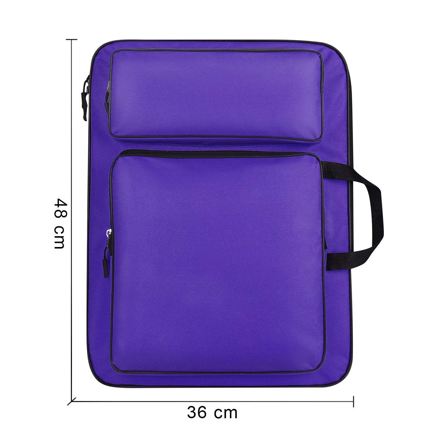 A3 Art Portfolio Carry Case - Adjustable Waterproof Artist Tote Bag with Zipper, Portable Drawing Board Storage for Sketching, Painting & School Projects - Perfect for Artists, Students & Professionals
