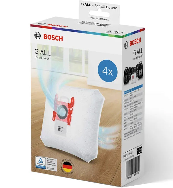 BBZ41FG Type G Vacuum Cleaner Dust Bags - Compatible with Multiple Vacuum Models - Perfect for Home Cleaning & Pet Hair Removal