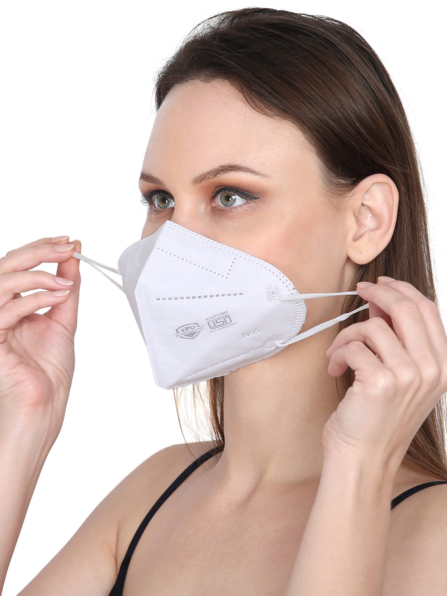 Premium N95 Face Mask for Men & Women - 5-Layer Washable & Reusable Anti-Pollution Mask (White, 20-Pack) | Ideal for Travel, Work & Outdoor Protection Against Dust, Smoke & Allergens