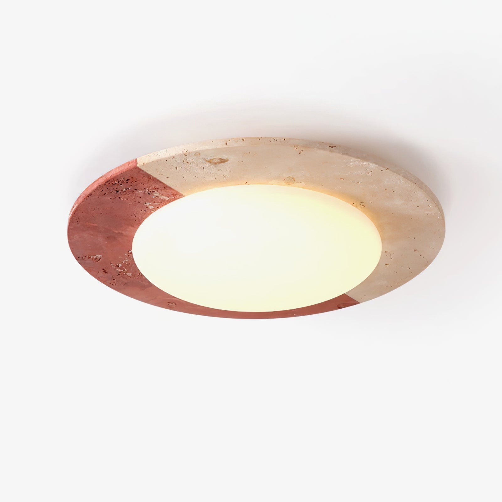 Celestial Travertine Ceiling Light Fixture - Modern Natural Stone Pendant Lamp for Dining Room, Living Room & Bedroom Lighting