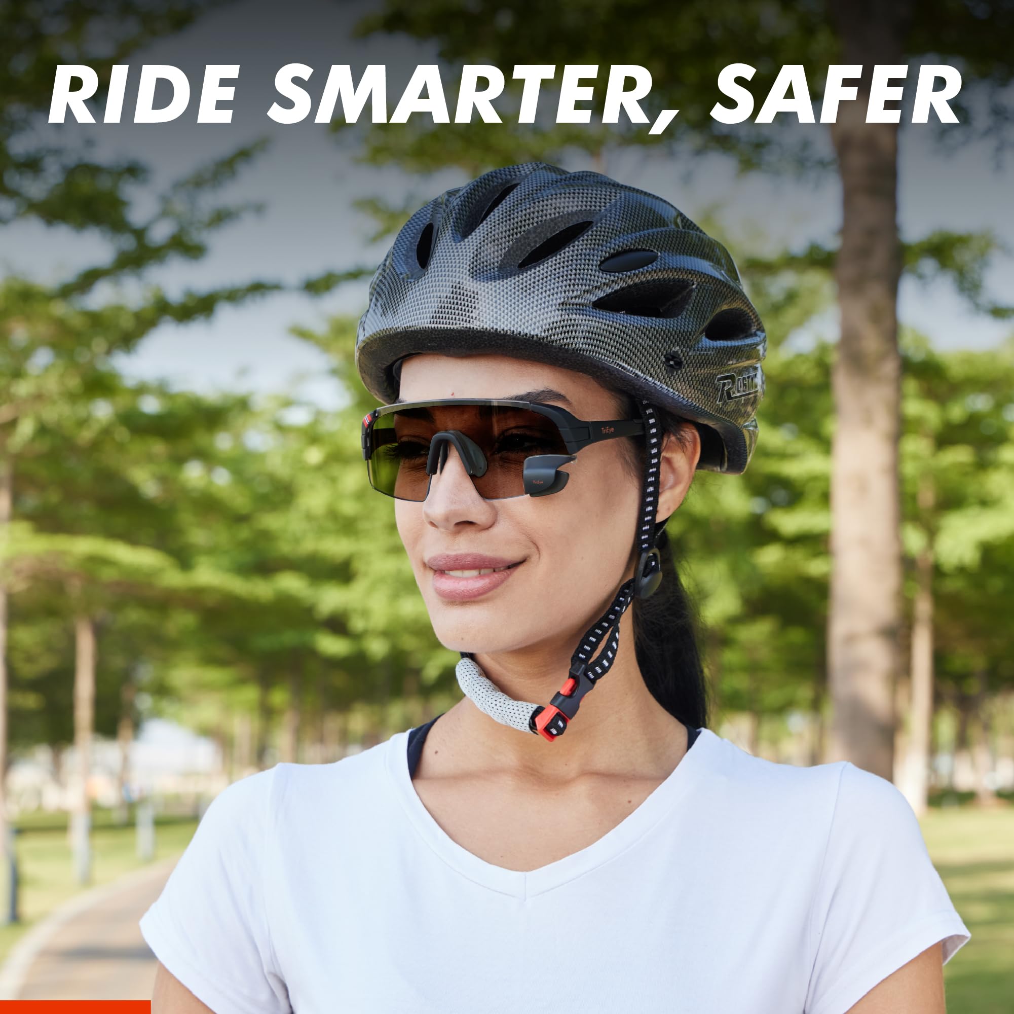 Cycling Glasses with Rear-view Mirror - UV400 Protection Sports Sunglasses for Men & Women - Lightweight Cycling Goggles for Road Biking & Mountain Cycling - Perfect for Outdoor Adventures & Commuting