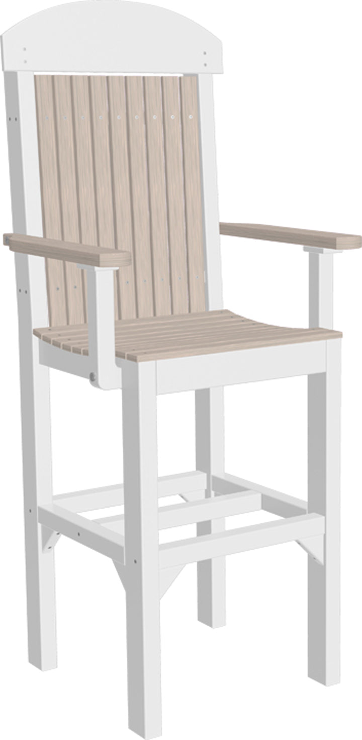 LuxCraft Classic Bar Height Arm Chair - Modern Dining & Kitchen Counter Stool for Home, Bar, Restaurant & Office Use
