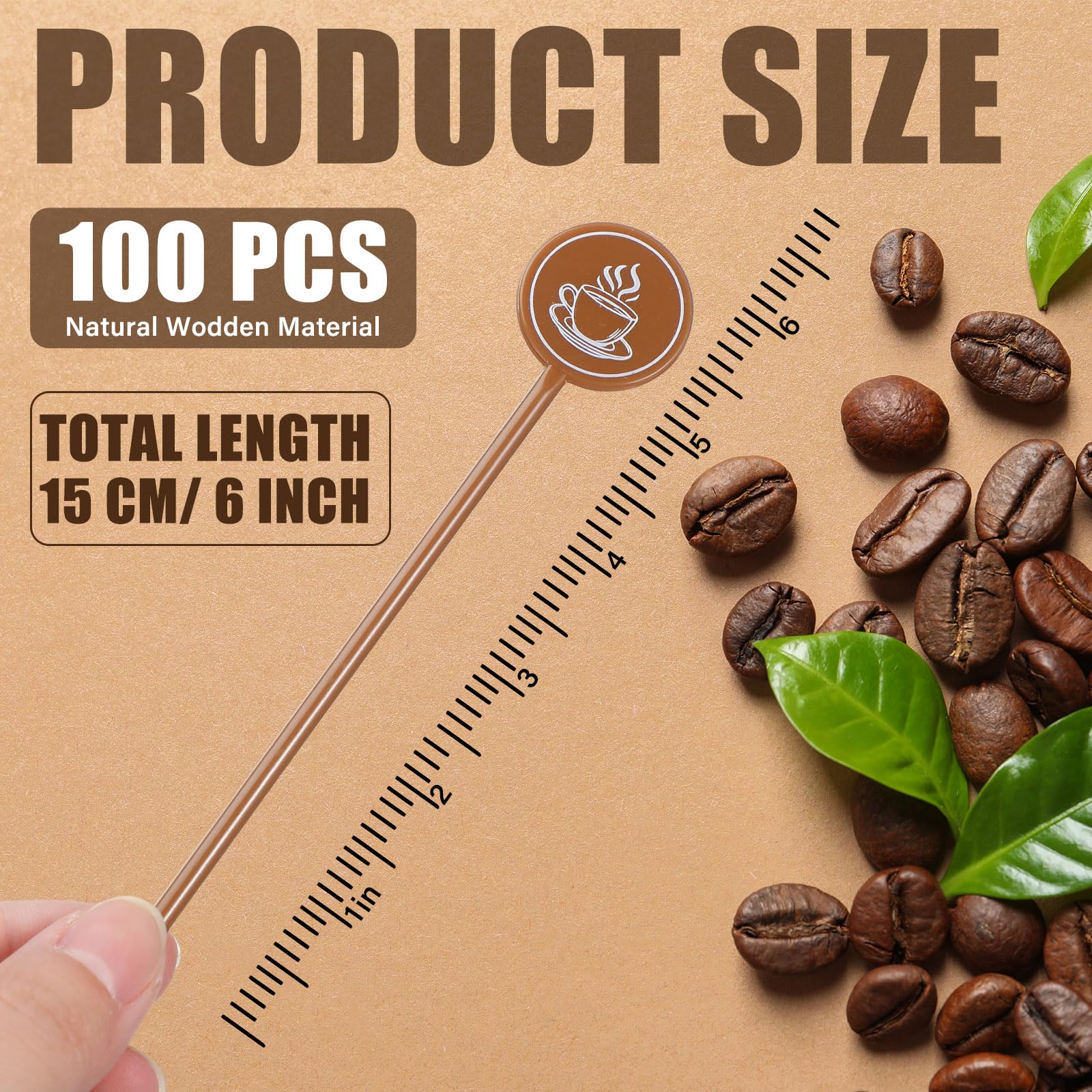 30 Pcs Plastic Coffee Stir Sticks - Reusable Cocktail Swizzle Stirrers for Coffee, Tea & Drinks - Perfect for Weddings, Parties, Bars & Home Use