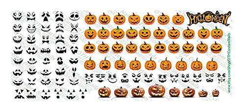 Halloween Nail Decals - Jack-O-Lantern Waterslide for Party