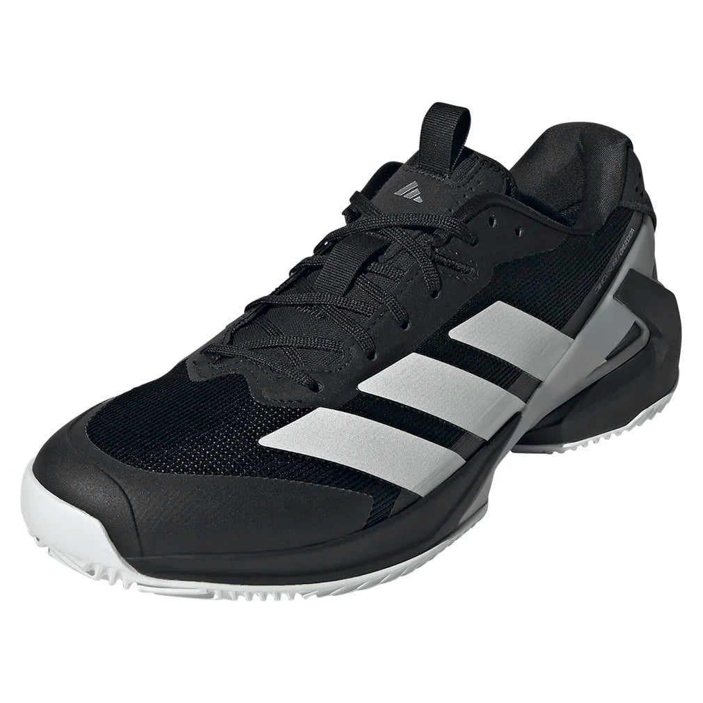 Men's adidas adizero Ubersonic 5 Clay Court Tennis Shoes - Core Black/Zero Metallic | Lightweight Performance for Clay Court Play & Training