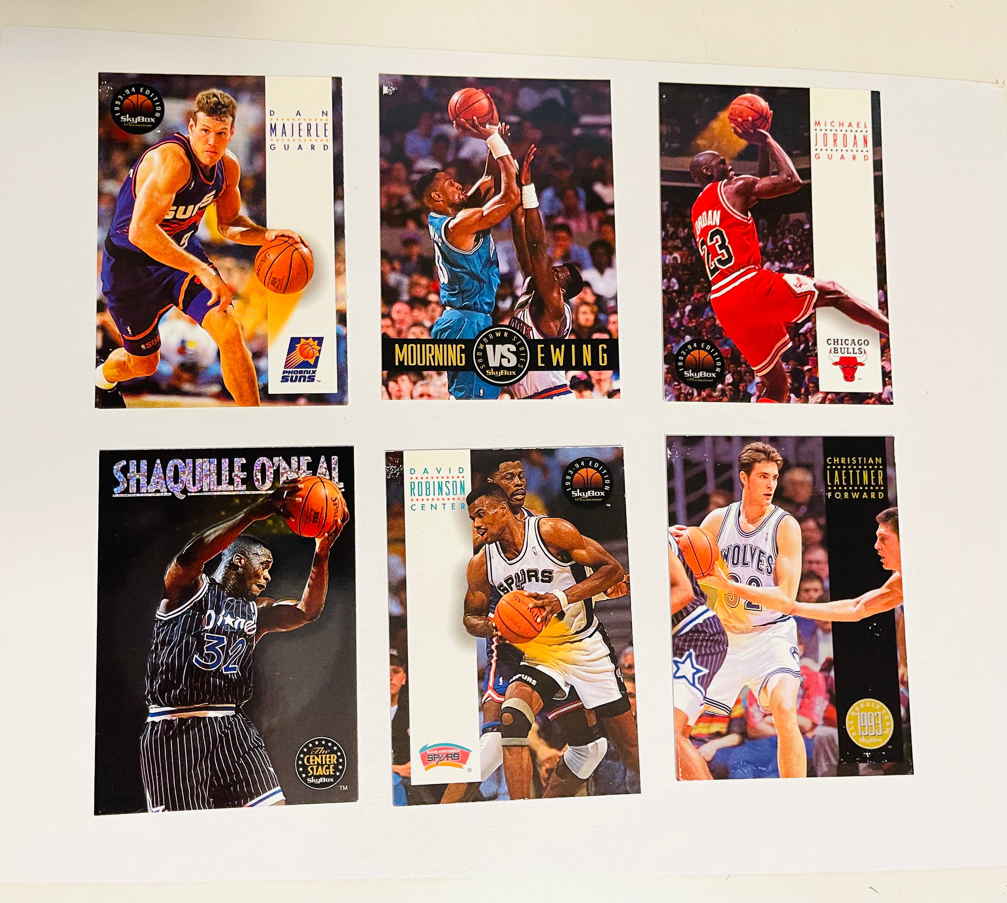 1993 Michael Jordan & Shaquille O'Neal Skybox Premium Basketball Trading Cards Set - Collectible NBA Memorabilia for Sports Fans & Card Investors (Perfect for Display, Gifting, and Investment)