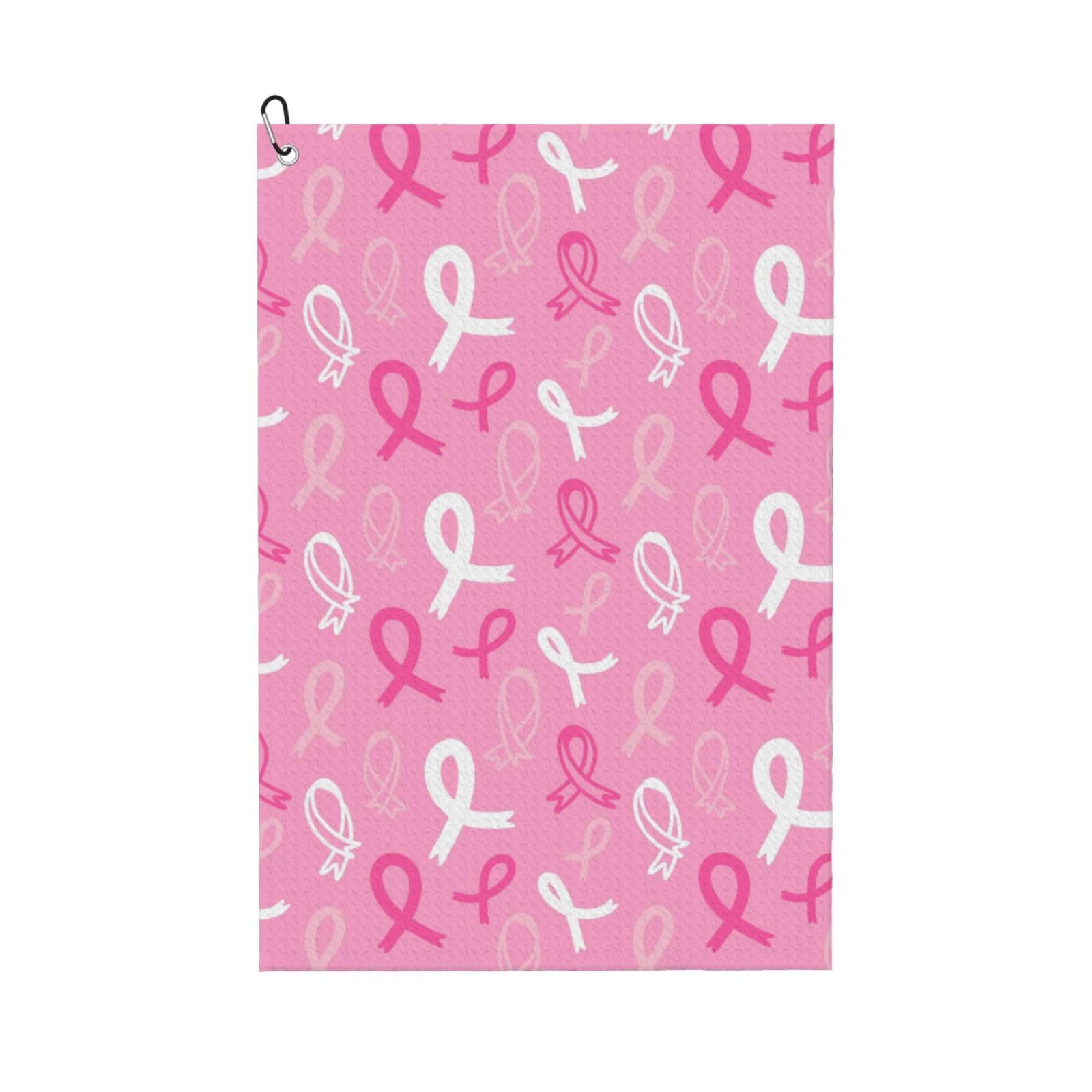Breast Cancer Awareness Microfiber Golf Towel with Clip - Premium Absorbent Golf Bag Towel for Men & Women - Ideal for Golf Courses, Driving Ranges & Tournaments - Great Golf Gift & Accessory