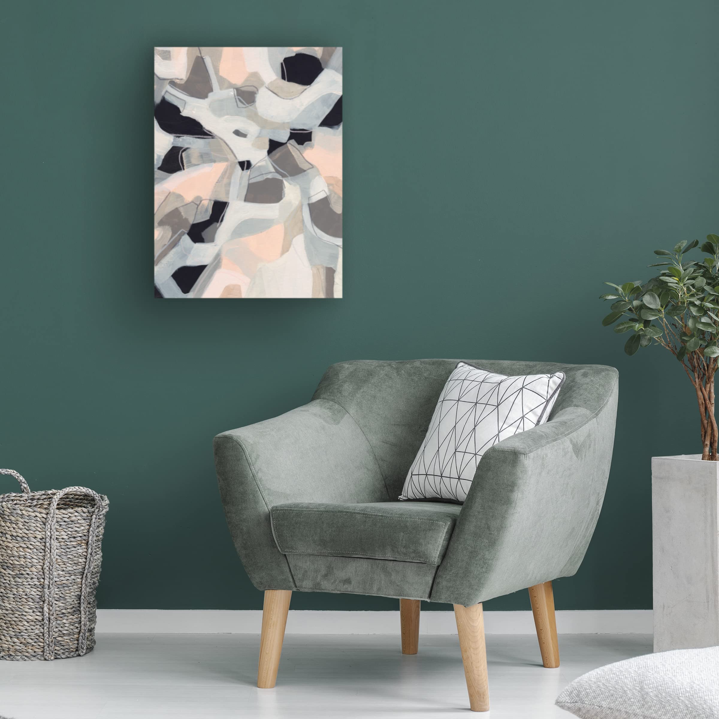 Trademark Fine Art 'Puzzle Field II' Abstract Canvas Wall Art Print by June Erica Vess - Modern Home Decor for Living Room, Bedroom & Office