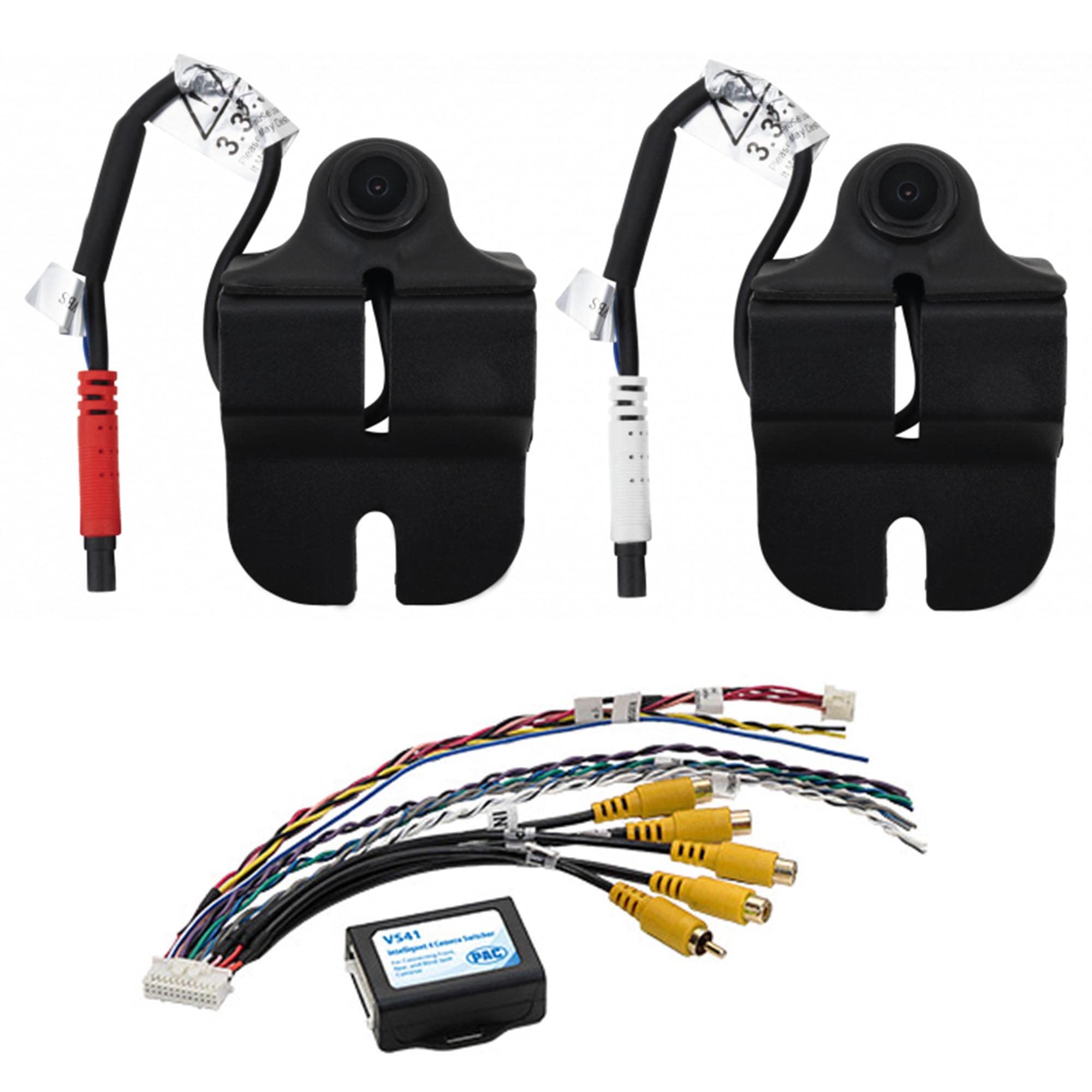 Echomaster HDBJL AHD 720P/CVBS 480P Blind Spot Camera Kit for Jeep Wrangler JL & Gladiator JT - VS41 Camera Switcher Compatible with NTSC Monitors | Enhanced Parking Safety & Off-Road Visibility