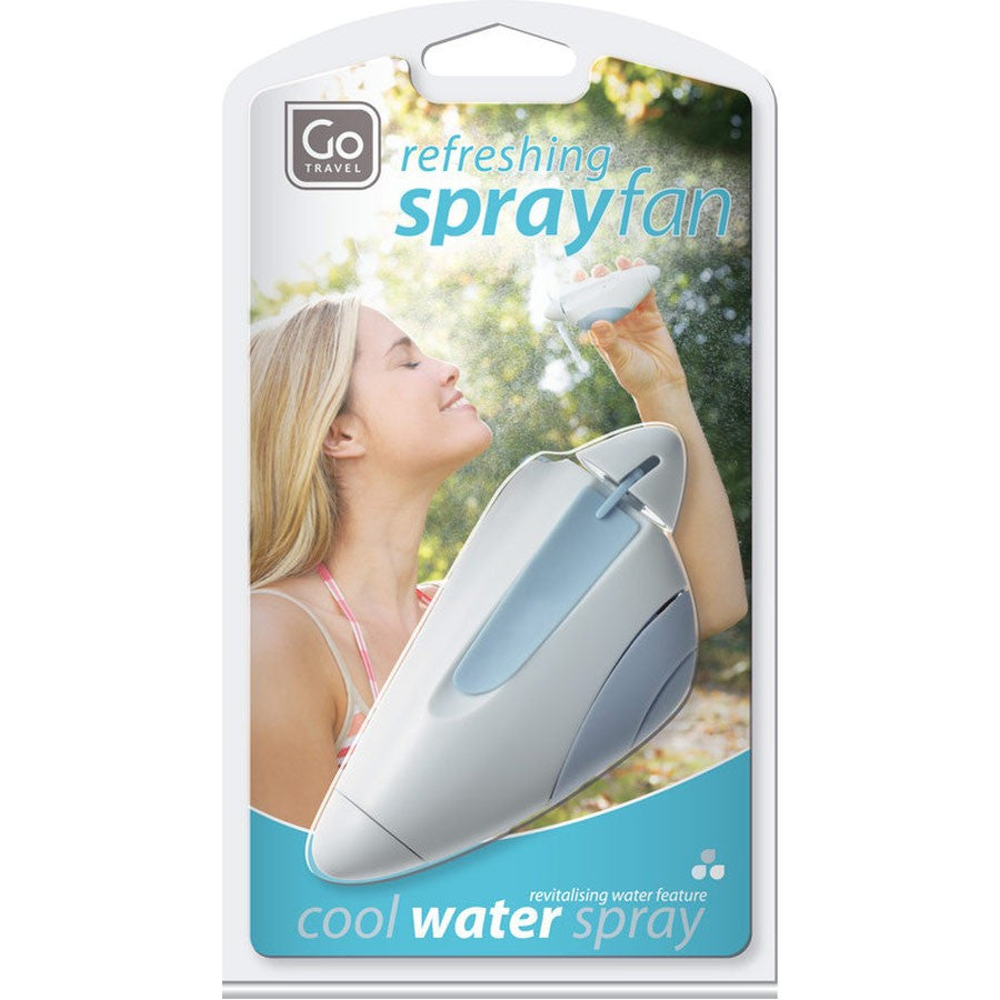 Go Travel Aqua Fan - Portable USB Rechargeable Mini Fan for Travel, Office & Outdoor - Hands-Free Cooling Fan with 3 Speeds & 360° Rotation - Perfect for Camping, Beach, Gym & Hot Weather