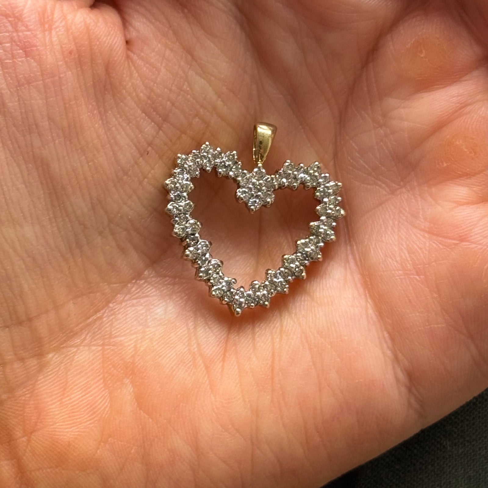 1.0ct Diamond Heart Pendant Necklace for Women - 14K White Gold 0.95ctw Solitaire Pendant - Perfect for Valentine's Day, Anniversary & Birthday Gifts