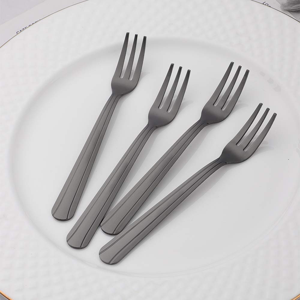 Stainless Steel Fruit Forks & Oyster Forks Set of 12 - 5.3 Inch Small Dessert Forks for Salads, Appetizers, Parties - Dishwasher Safe & Durable for Home, Restaurant, Catering Use
