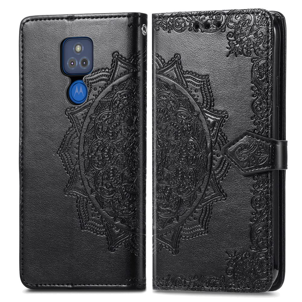 Moto G Play 2021 Leather Wallet Case - Magnetic Flip Cover with Card Slots & Stand for Daily Use