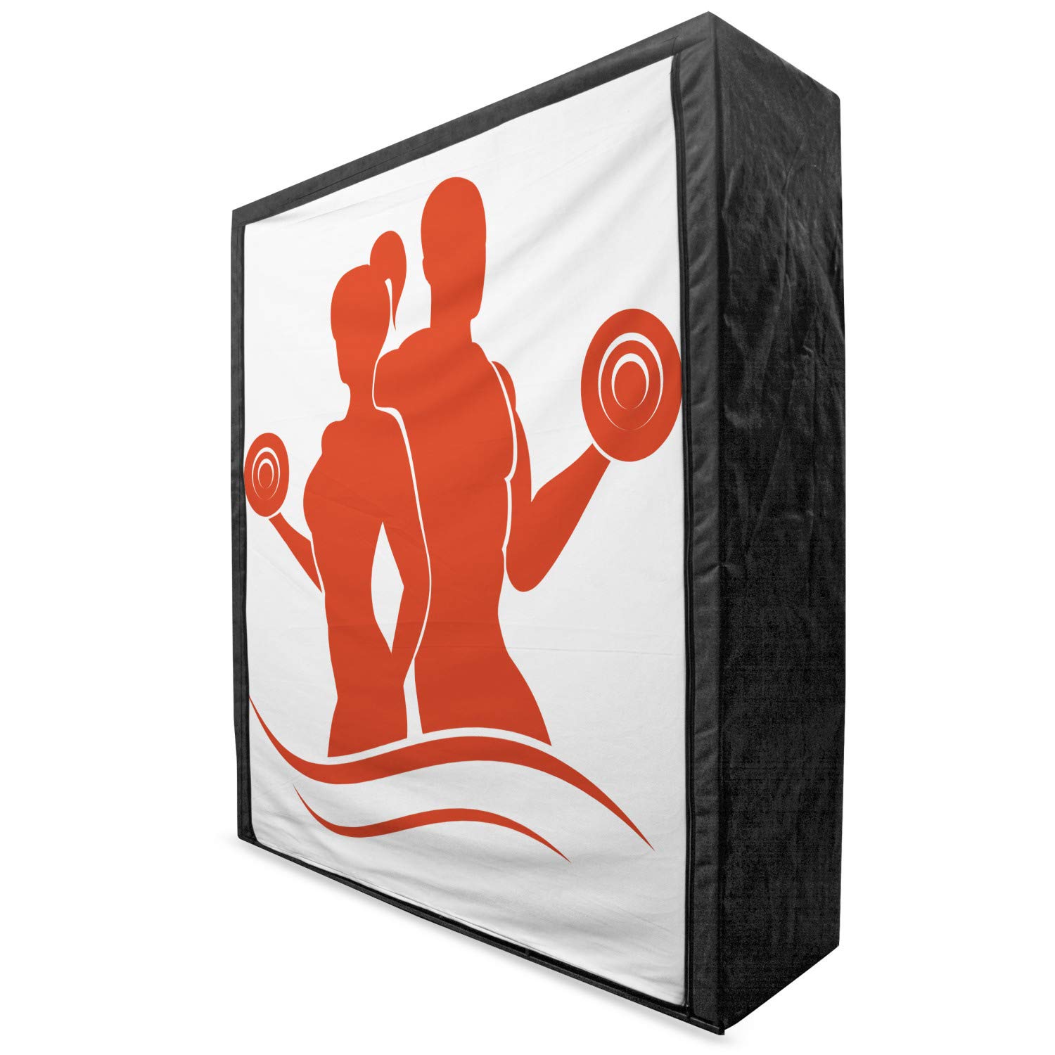 Ambesonne Portable Fabric Wardrobe for Gym & Home - 59