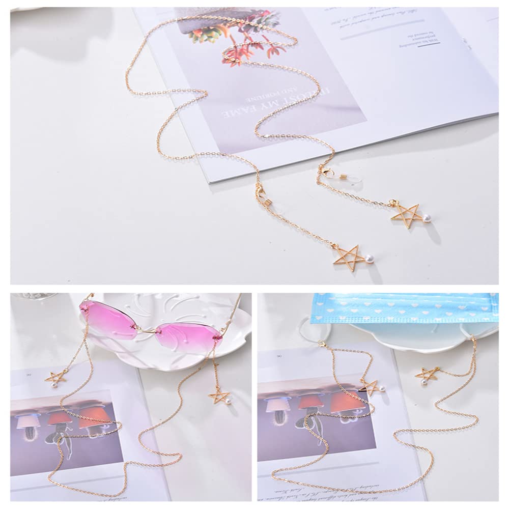 6Pcs Stylish Non-Slip Glasses Chain for Women - Eyewear & Mask Holder for Daily Use