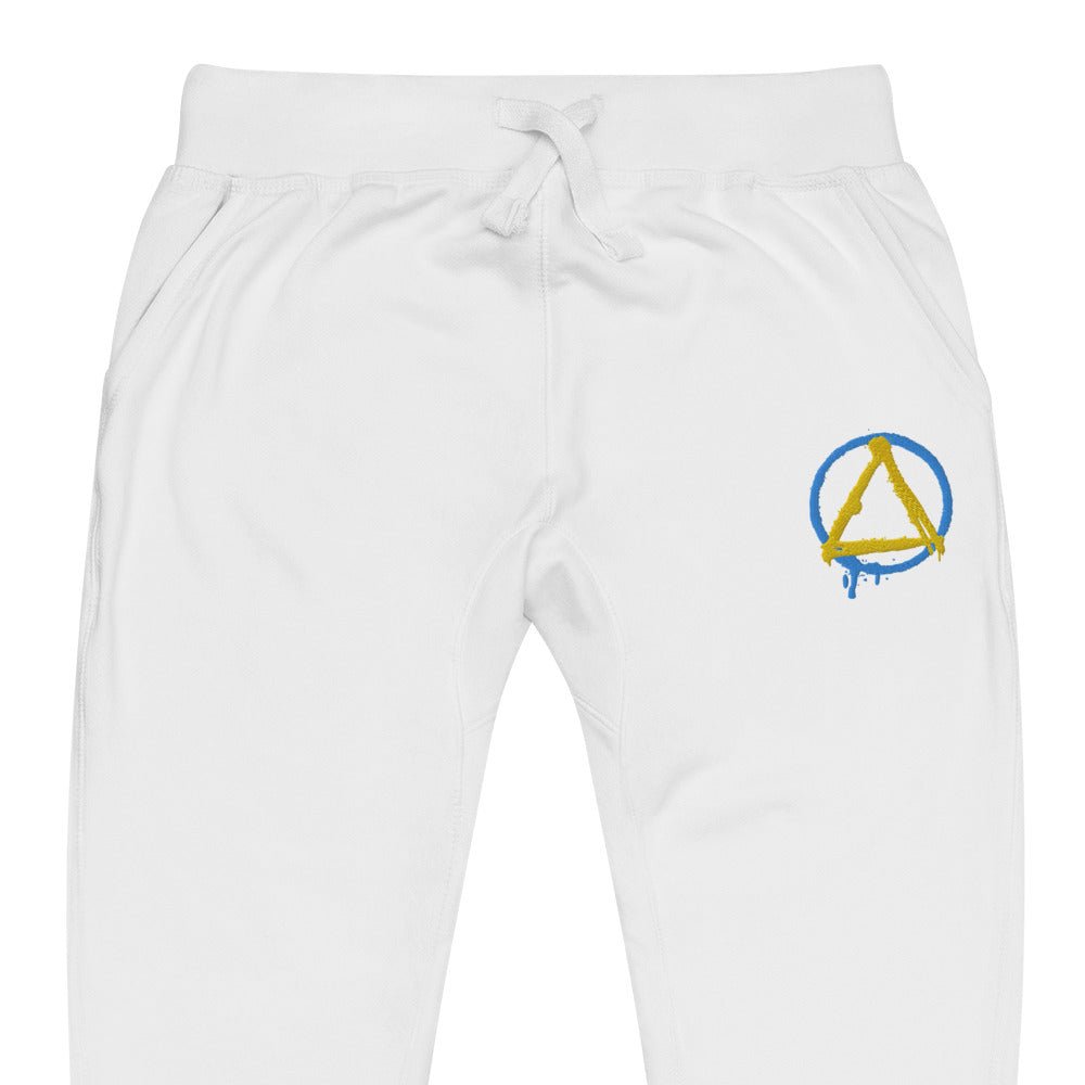 Unisex Fleece Sweatpants with Graffiti Sobriety Symbol - Comfortable Lounge Pants for Yoga, Gym & Casual Wear