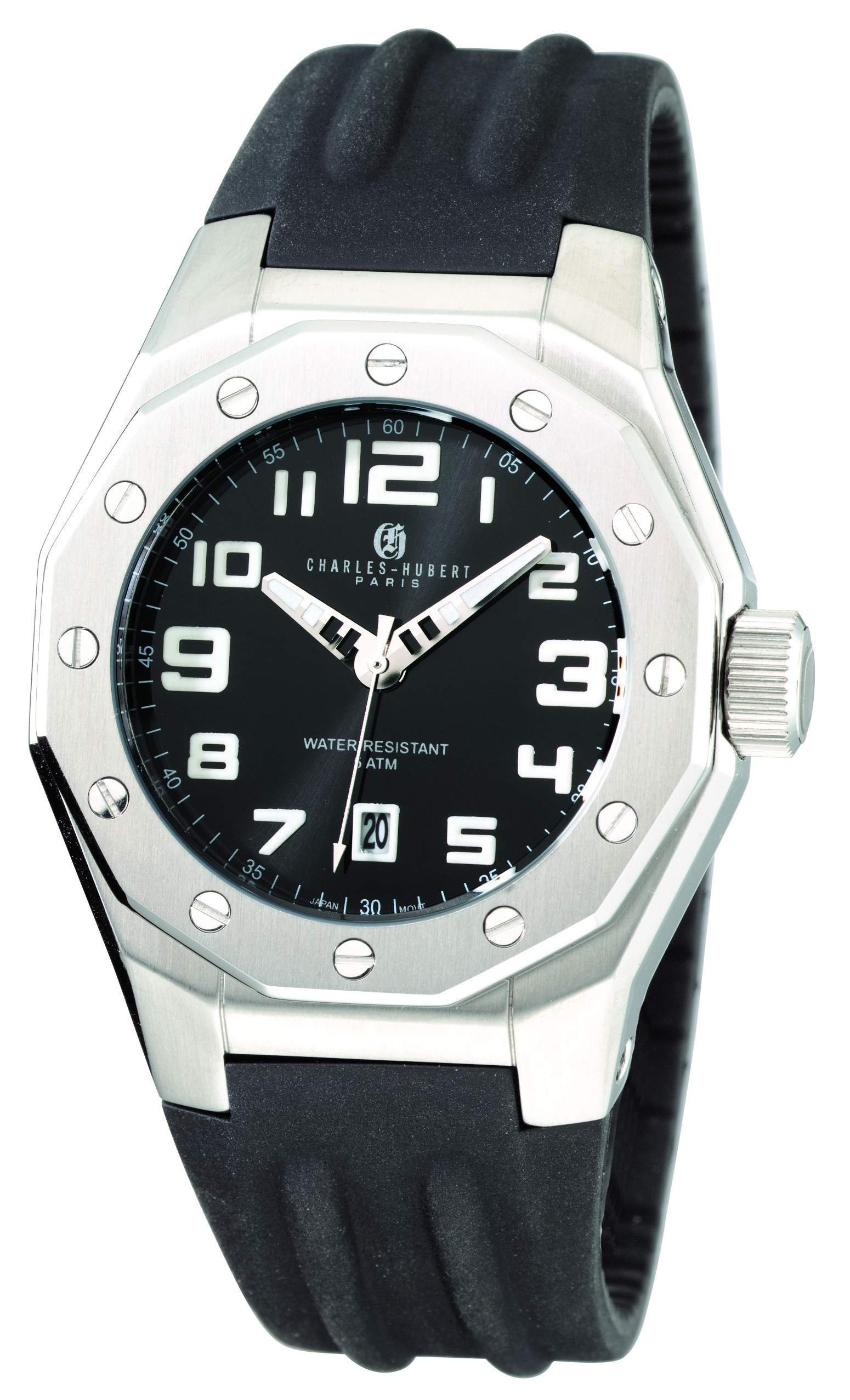 Charles-Hubert Paris Men's 3792 Premium Collection Stainless Steel Watch - Luxury Dress Watch for Business, Formal Events & Special Occasions