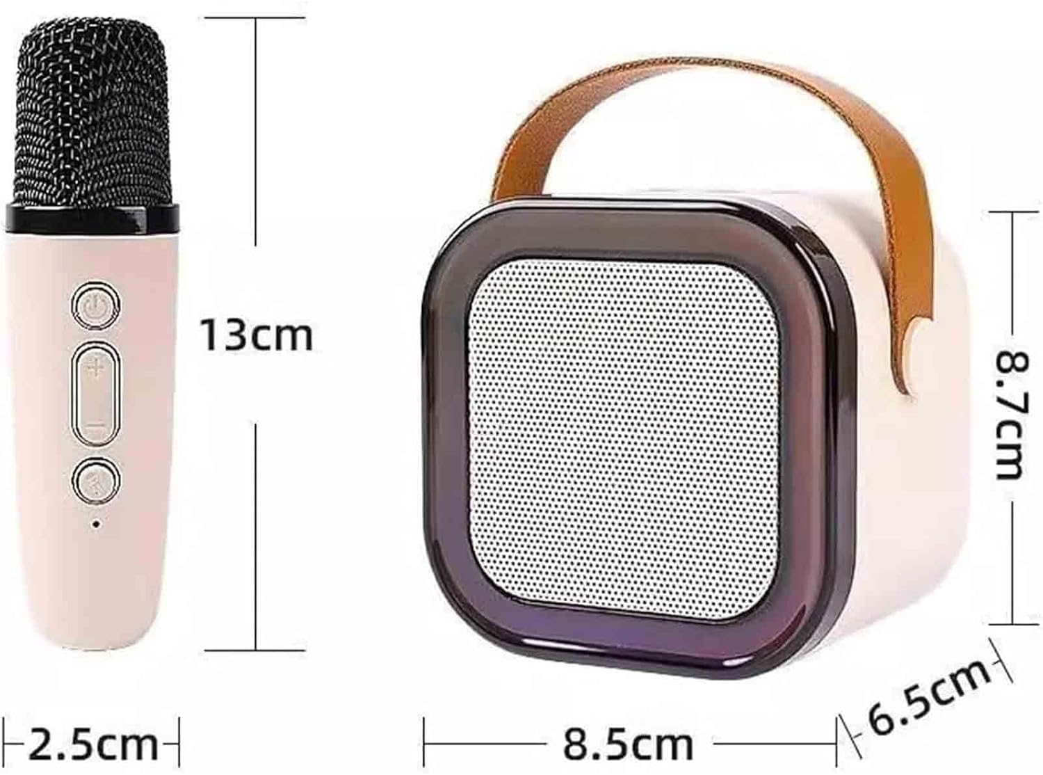 Stellaya Mini Karaoke Machine with 2 Wireless Microphones - Portable Bluetooth Speaker for Home, Parties & Travel - 3D Surround Sound, Pink Dual Mic - Perfect for Family Singing, Birthday Celebrations & Outdoor Gatherings