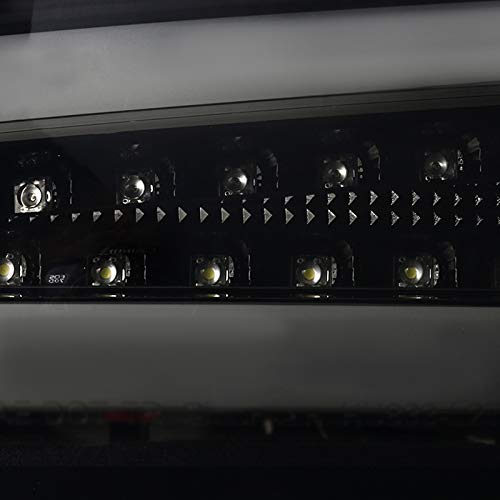Smoke Lens Gloss Black Housing LED Tail Lights for Mitsubishi Lancer 2008-2017 & Lancer Evolution 2008-2015 - Neon Light Bar, Durable Bezel - Upgrade Your Car's Rear Lighting for Night Driving & Custom Style