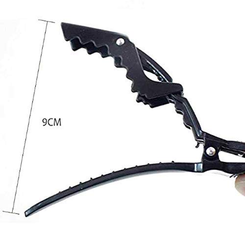 DEXO Professional Black Hair Clips for Salon & Styling - 6 Pack | Sectioning & Cutting Hair Clips for Women, Men & Kids | Perfect for Hairdressing, Braiding & DIY Haircuts