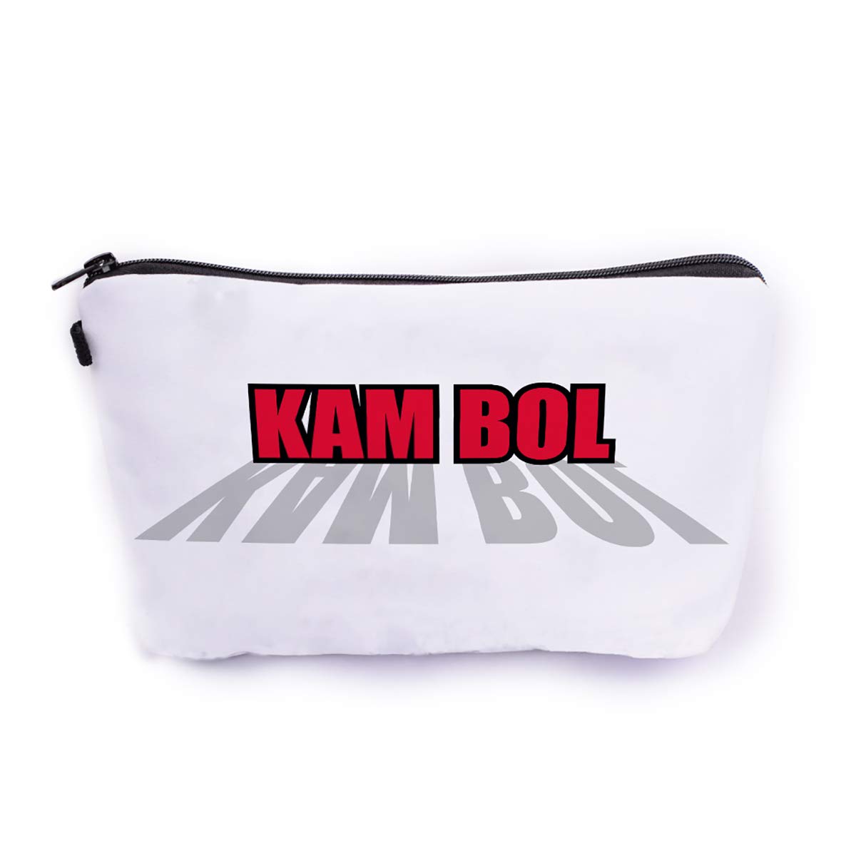 Crazyify Kam BOL Printed Canvas Zipper Pouch - Women's Cosmetic & Makeup Bag for Travel, Toiletry Storage & Daily Use | Waterproof Travel Kit Organizer | Perfect for Gym, Beach & Weekend Getaways