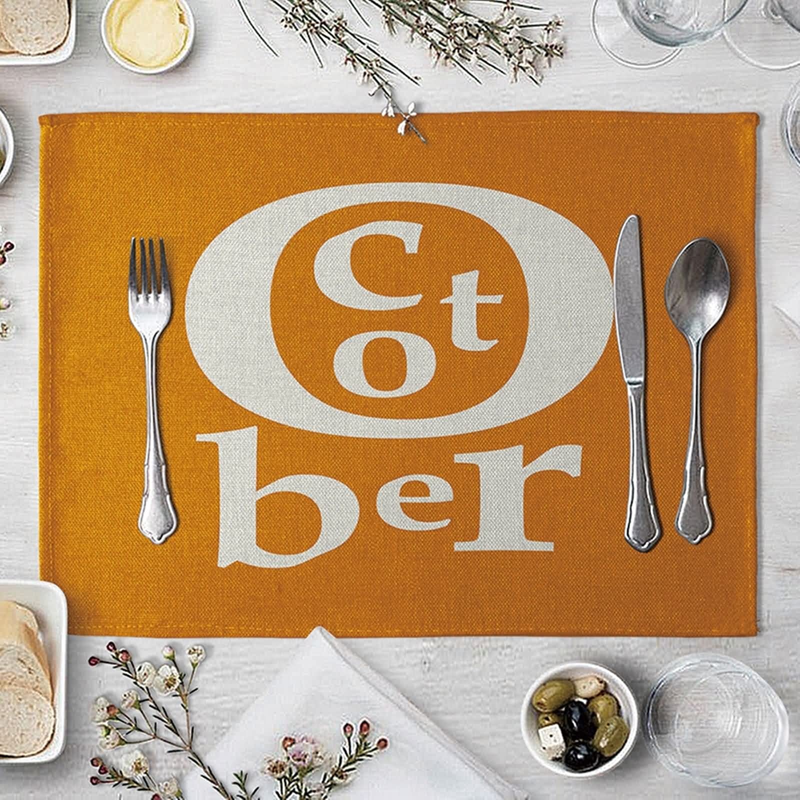 Premium Cotton Linen Placemats Set of 4 - 16