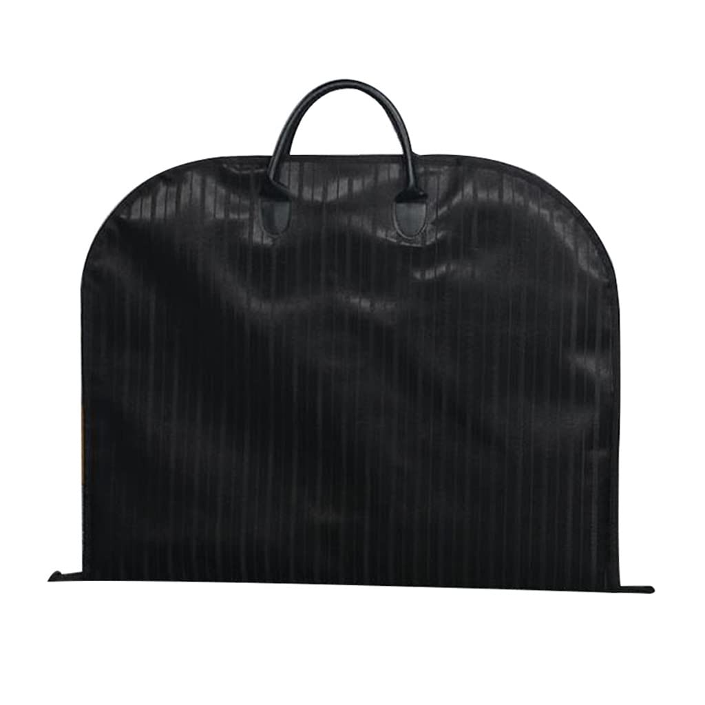 TJLSS Waterproof Hanging Garment Bag - Foldable Clothes Organizer with Zipper for Suit Storage & Travel (Black, One Size) - Perfect for Closet Organization, Travel & Suit Protection