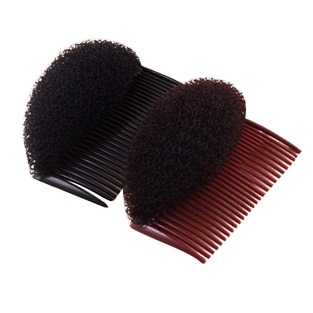 4 Pcs Plastic Hair Side Combs & Volume Inserts - Bump IT Up Bun Maker, Beehive Hair Styler for DIY Styling & Beauty | Perfect for Updos, Ponytails & Special Occasions