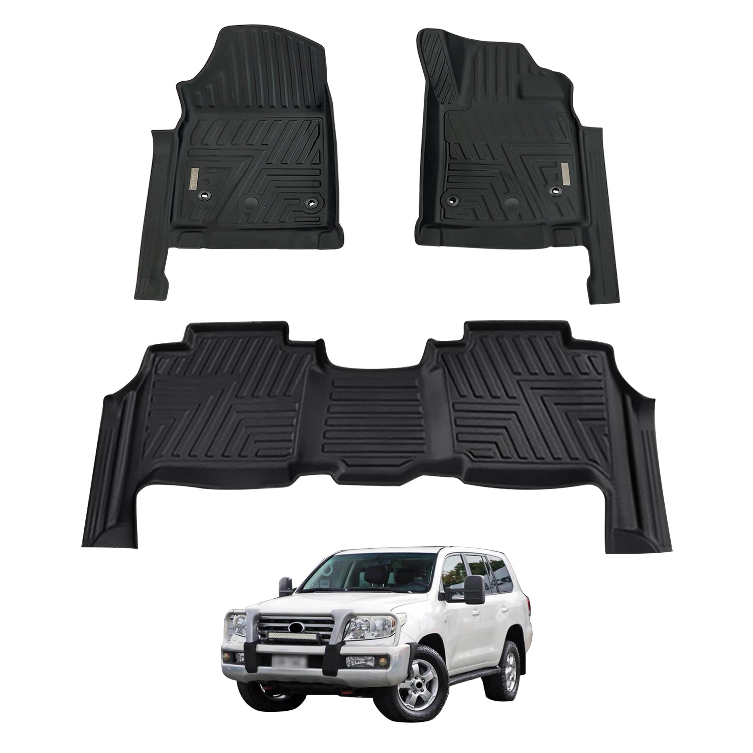 5D Custom Fit Car Floor Mats for Toyota LandCruiser 200 LC200 (2007-2012) - All-Weather Protection & Easy Cleaning - Perfect for Off-Road Adventures & Daily Commutes